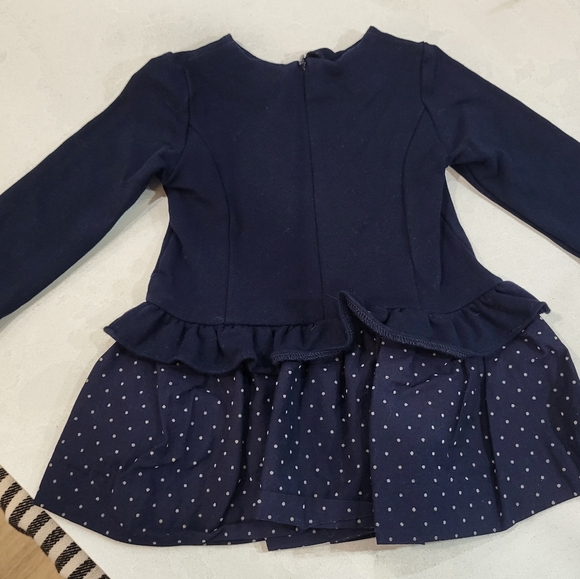 Mayoral 9mo Navy Blue dress with Teddy - Picture 2 of 3